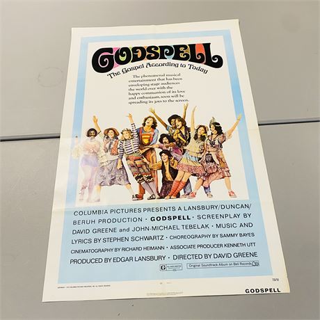 Original 1973 Godspell Movie Poster