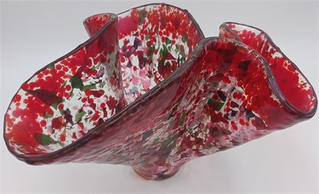 Murano hankerchief vase - Wild groovy colors