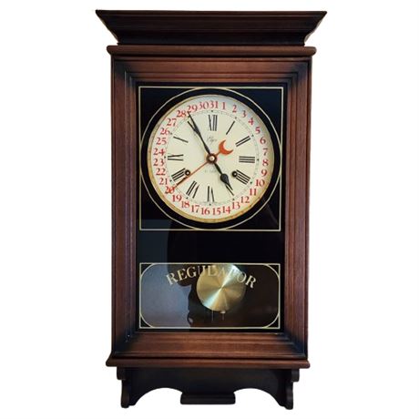 Commemorative Elgin 31-Day Railroad Regulator Pendulum Wall Clock