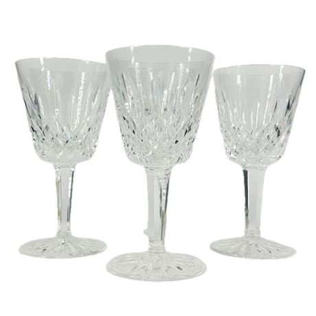 Set of Vintage Waterford Crystal "Lismore" Wine Glasses