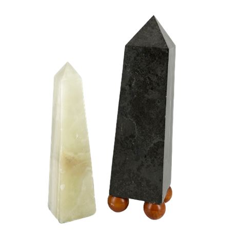 Marble & Onyx Decorative Obelisks
