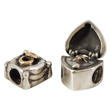 Two Genuine Pandora Sterling Silver Charms