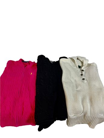 Three Sweaters - DKNY & Ralph Lauren
