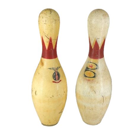 Pair of Vintage Bowling Pins