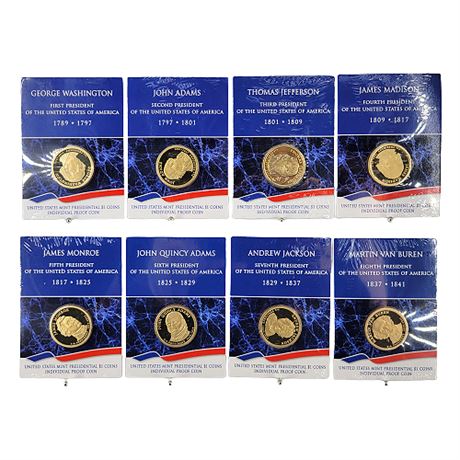 2007-2008 US Mint Presidential Dollar Individual Proof Coins