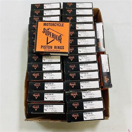 30 NOS Harley Davidson Superior Piston Rings