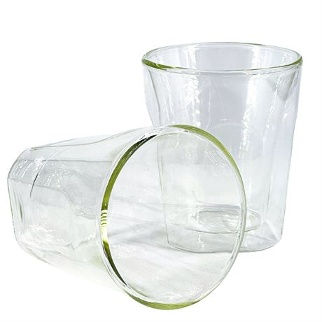 Pair of Belgium Double-Walled Rocks Glasses by S&P