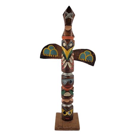 Hand-Painted Alaskan Souvenir Totem Pole
