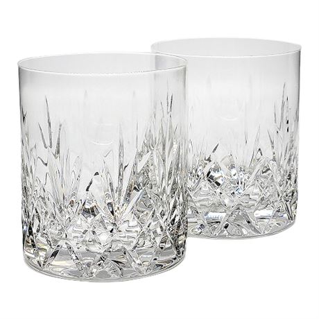 Astral Cut Crystal "Questa" Double Old Fashioned Glasses
