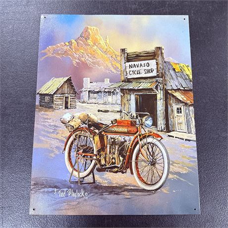 Indian Motorcycle 12.5x16” Metal Retro Sign