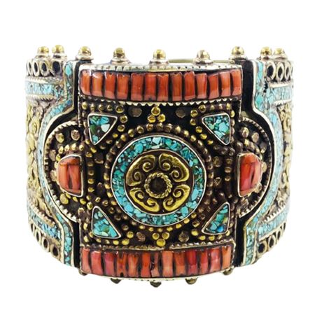 Insane 188g Vintage Handmade 2.5” Cuff Bracelet