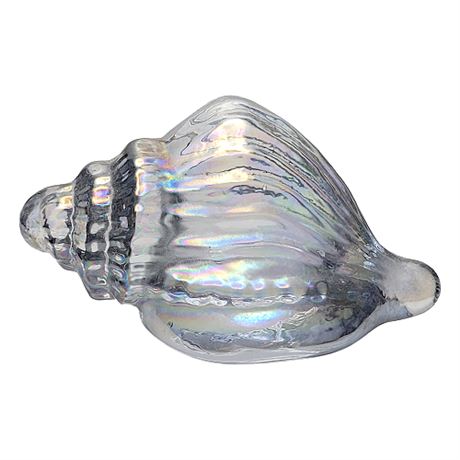 Silvestri Iridescent Art Glass Conch Shell