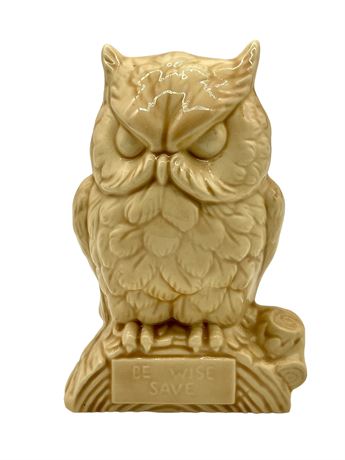 "Be Wise, Save" Owl Bank
