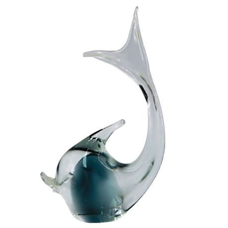 Murano-Style Blown Art Glass Fish Figure