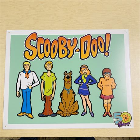 12.5x16” Scooby Doo Metal Retro Sign