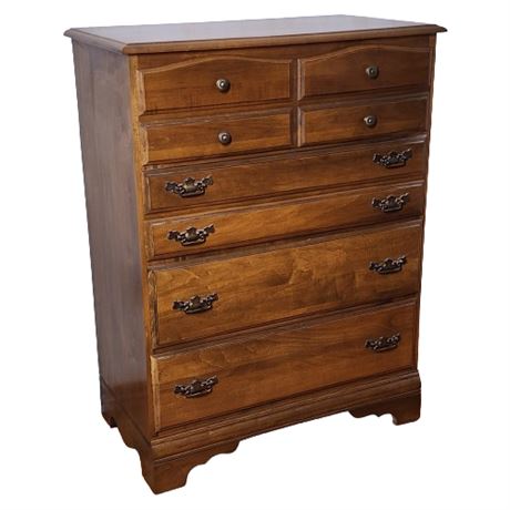 Vintage Maple Colonial Highboy Dresser