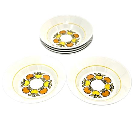Vtg Mikasa of Japan EpiQure-One (Fruit Motif) Salad Bowls - Set of 6
