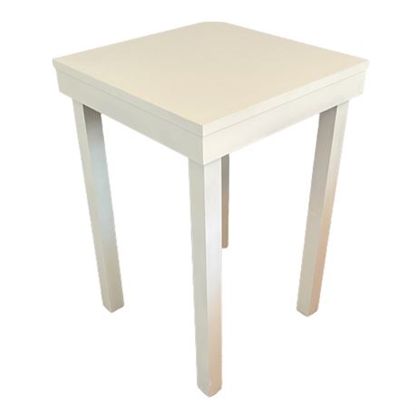 Lane White Lacquered Corner Table