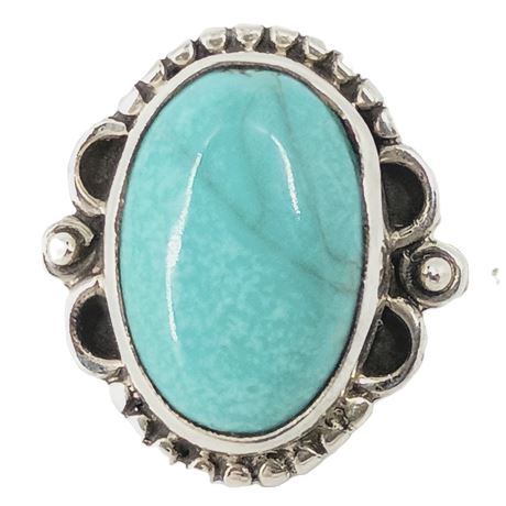 Vintage Sterling Silver Turquoise Ring