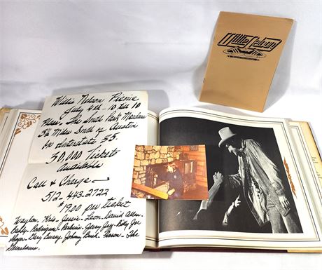 Willie Nelson Authentic Home Picture, Book, and Hand Written Letter