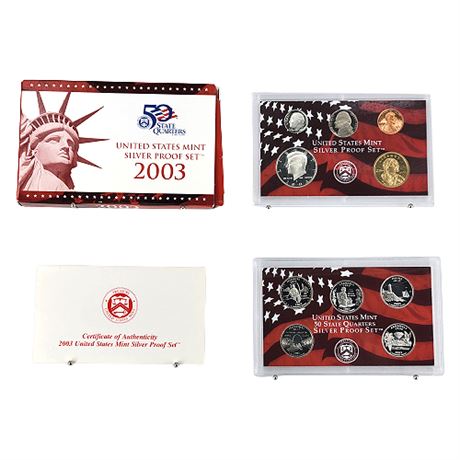2003-S US Mint Silver Proof Set w/ COA