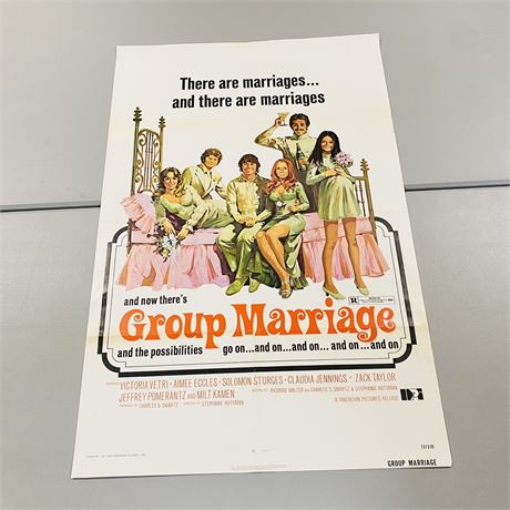Original 1972 Group Marriage Movie Poster