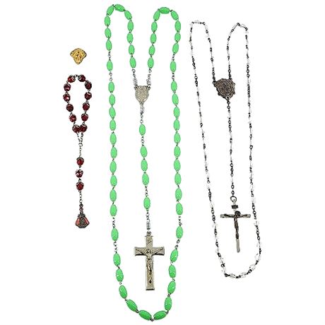 Vintage Rosaries/Religious Lot