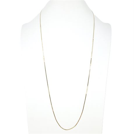 14K Gold Fine Chain Necklace Stamped XL
