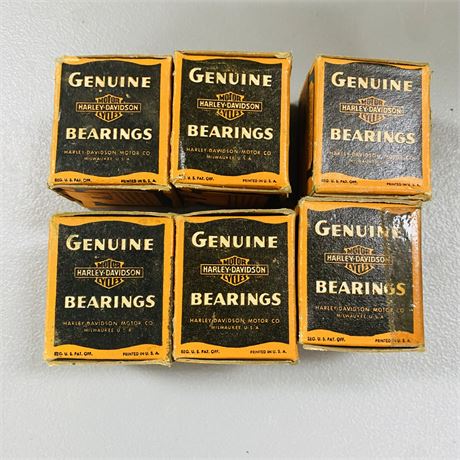 6 NOS WW2 Army Surplus Harley Davidson Bearings