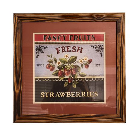 Fancy Fruits Fresh Strawberries Framed Print by Kimberly Poloson