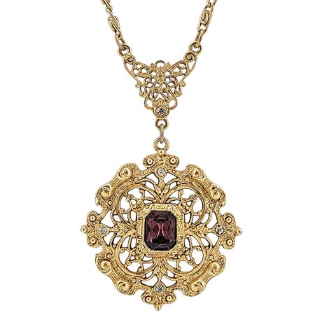 Vintage 1928 JEWELRY Victorian Revival Pendant Necklace