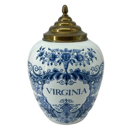 Vintage Delft "Virginia" Tobacco Jar