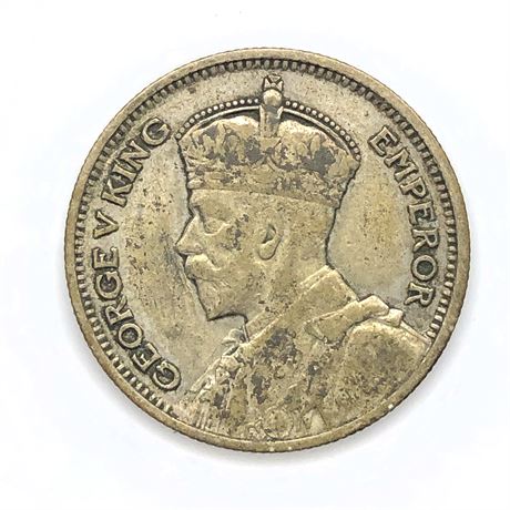 1933 New Zealand Six Pence Silver Coin