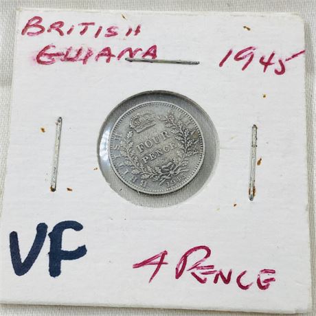 1945 British Guyana 4 Pence