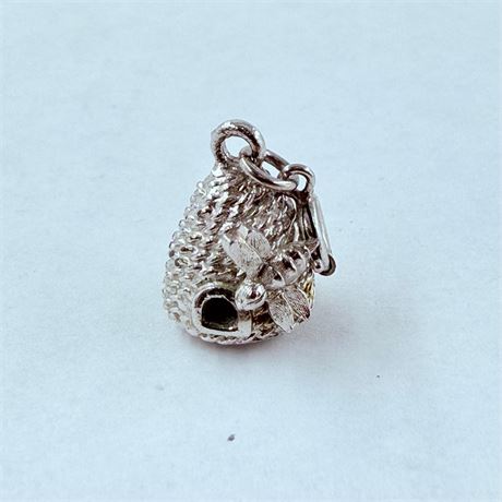 6.3g Sterling Beehive Charm / Pendant