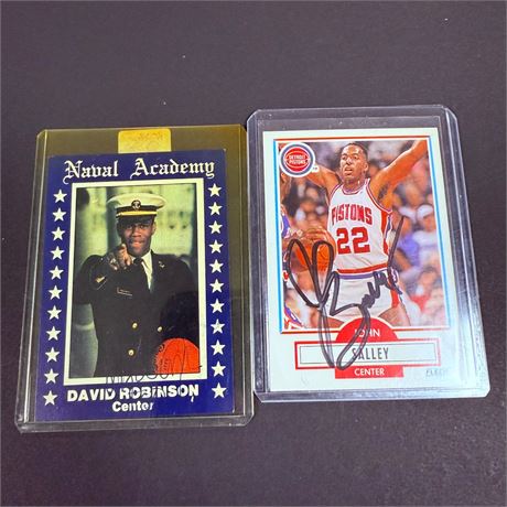 2 HOF Basketball Signed Cards