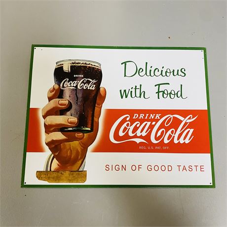 Coca Cola 12.5x16” Metal Retro Sign