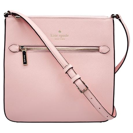 Kate Spade Peony Blossom Saffiano Leather Sadie North South Crossbody Bag