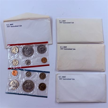 4x 1977 US Mint Uncirculated Sets