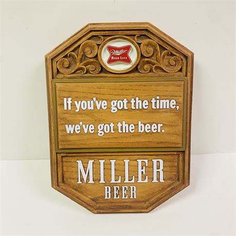 NOS Miller Beer Sign