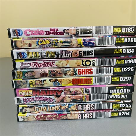 10 Sealed Adult XXX DVD’s