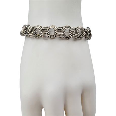 Vintage WELLS Sterling Silver Charm Bracelet