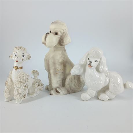 Collectible Poodle Lot of 3, Brinn's and Lefton
