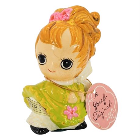 Vintage 70s Josef Originals March Birthday Girl Figurine