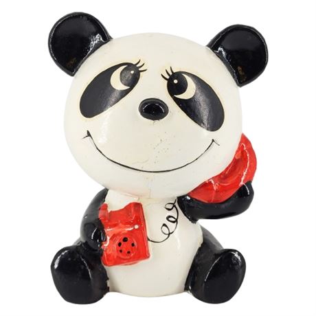 Vintage PRICE Imports Panda Bear on Telephone Coin Bank