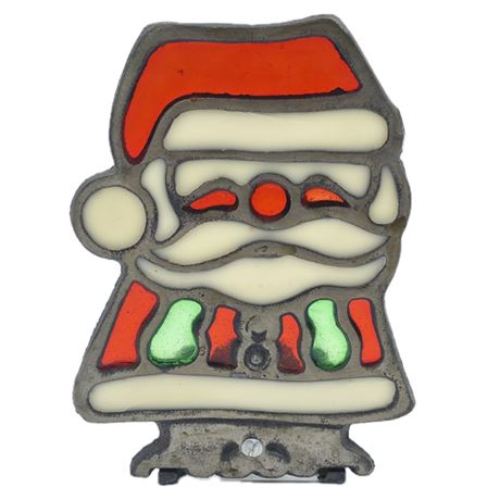 Stained Glass & Cast Iron, Santa Tea Light