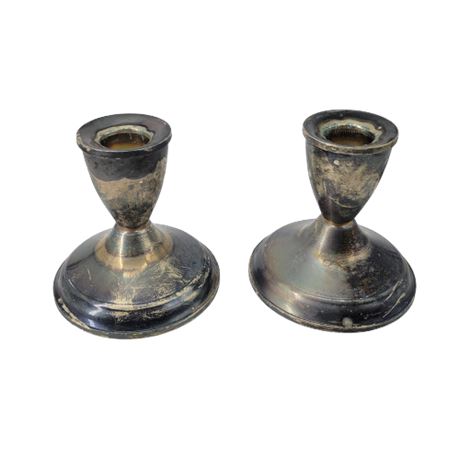 Weighted Sterling Silver Candle Holders