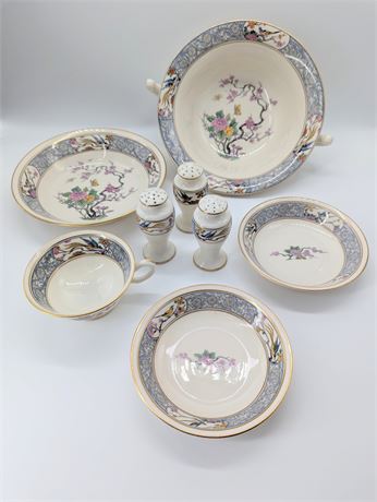 Lot Lenox "Ming" Dishes Serving Bowl, Salt/Pepper +