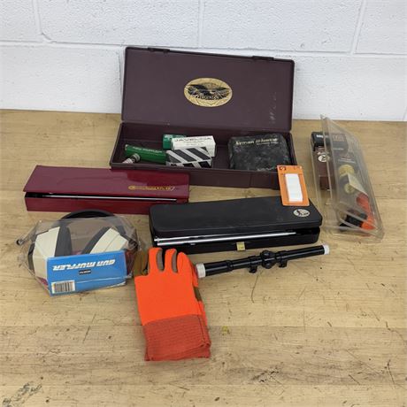 Gun Muffler, Scope, Gloves & More