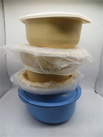 NEW VINTAGE TUPPERWARE 4 OVENWORKS, QUICHE PAN &